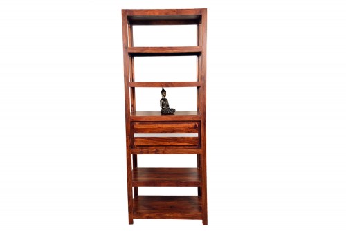 Four leg ladder book shelf with drawer