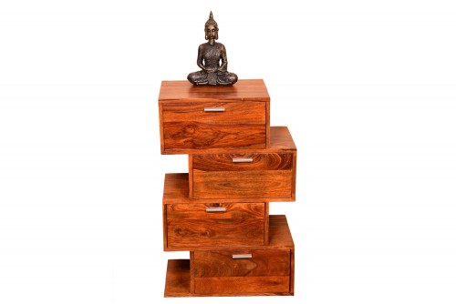 Comical teak finish chest of drawer 