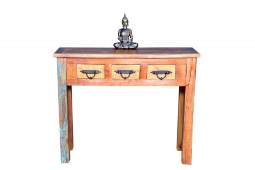 Queer three drawer console cum study table