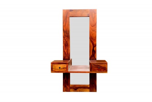 Wall hanging two drawers mirror dressing table