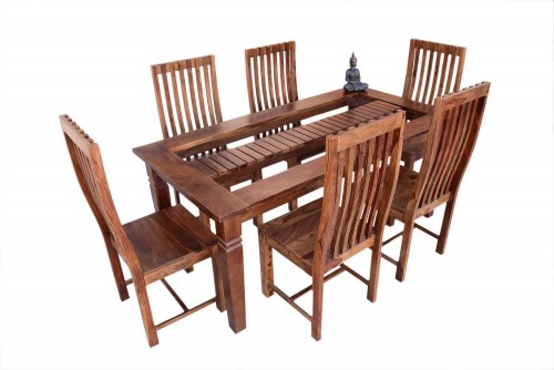 8 Seater swingo dining table with zernal wooden chair