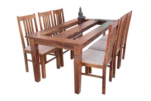 8 Seater swingo dining table with vernal uphlostery chair