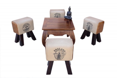 Set of OPM Coffee table with godfredo cotton stools