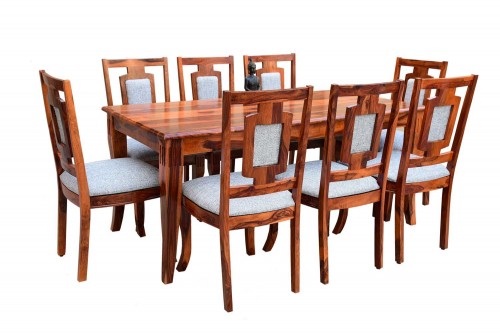 8-Seater arevto curve leg dining table with Arewto curve upholstery chair