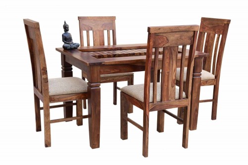 4- Seater swingo dining table with Elpho Brown upholstery chair