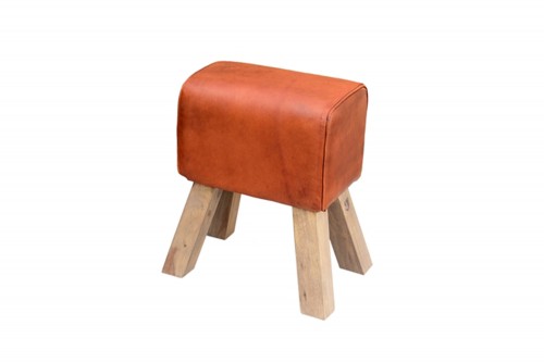 godfredo cotton orange upholstery stool