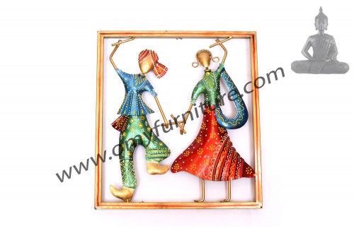 Dandiya couple designer frame wall hanging