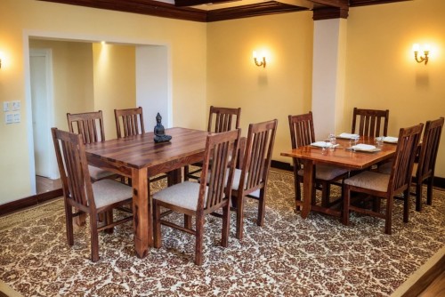  6-Seater pencil dining table  with Upholstery chair