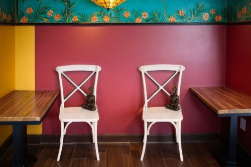 Pair of Zippy metal white garden chair