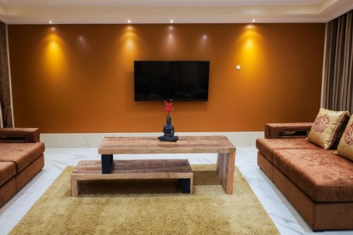 Deversified  natural rough finish tv unit