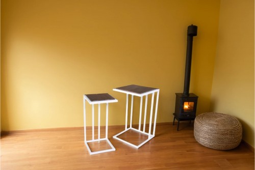 Blossom Iron White Decor side table - Set of 2