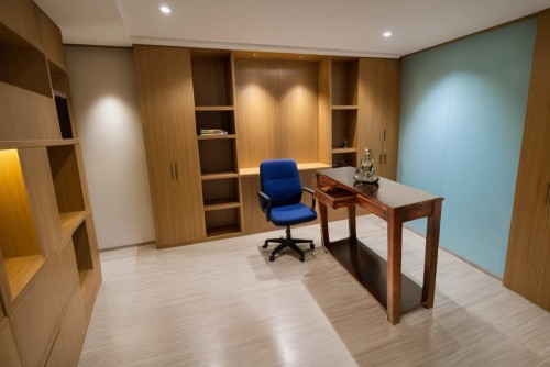 Neoteric console cum study table with bottom self