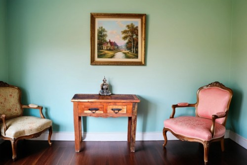 Queer two drawer console cum study table