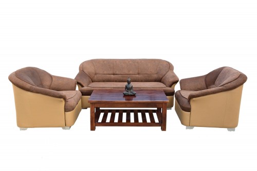 majesty 3+1+1 sofa set with Strip bottom self coffee table