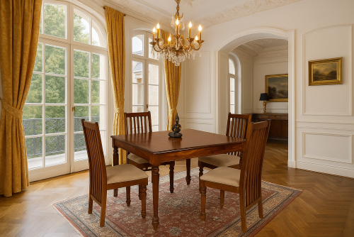  4 Seater Platinum Dining Table Set