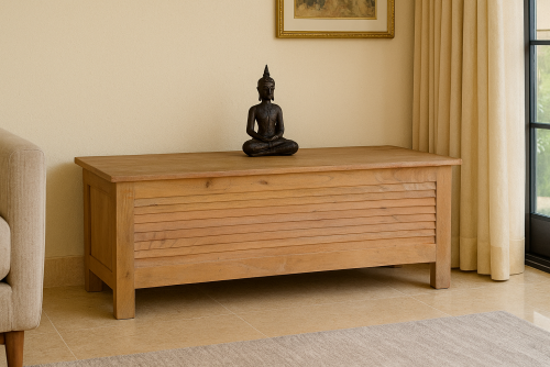 Shutter coffee table trunk box