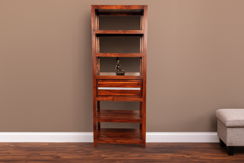 Four leg ladder book shelf with drawer