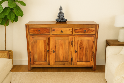 Panel three drawer three door  Side board