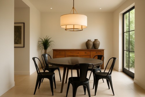 Molding  metal black finish chair