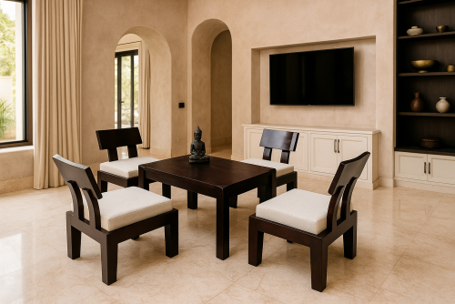 Set of Classy Coffee Table With Classy Chairs
