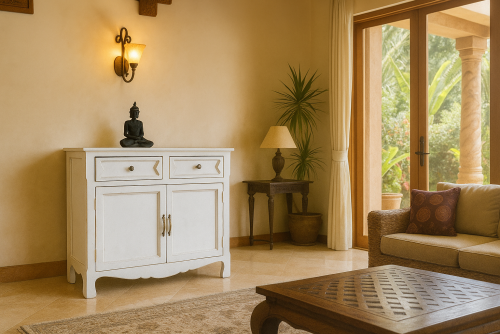 Crown 2 drawer antic  side board
