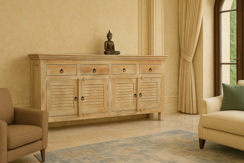 Sutter four drawer two door side board