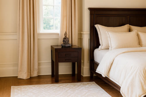 Pylon hollow two drawer bedside