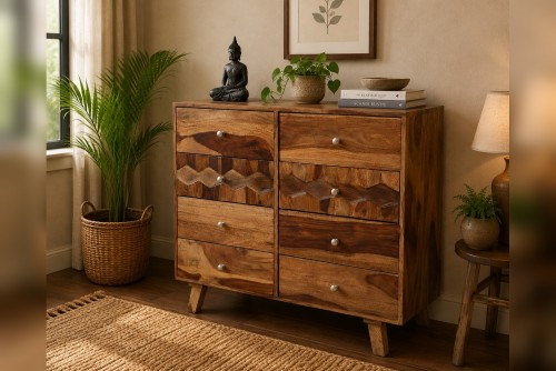 erangel diamond sheesham chest od drawer