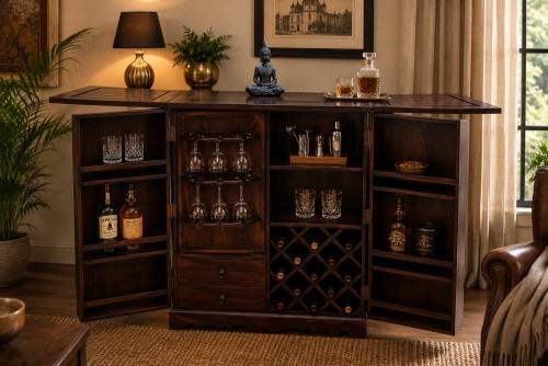 Pyaromid bar cabinet
