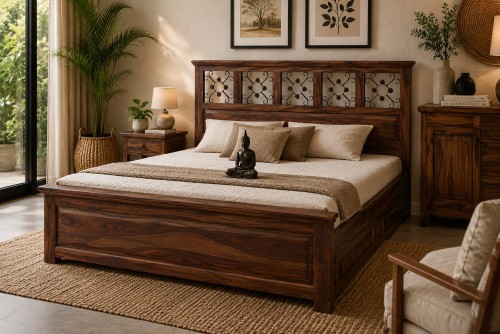 Flowo iron pannel storage bed