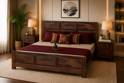 Recoblogs teak finish bed