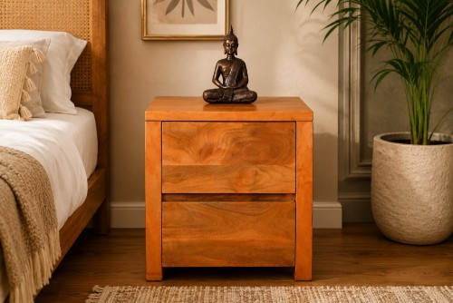 Crooked M1 drawer natural finish Bedside