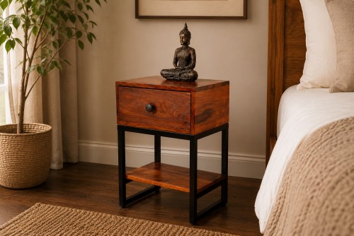 Earl one drawer bottom shelf  Bedside