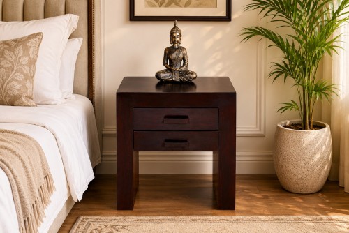 Pylon hollow two drawer bedside