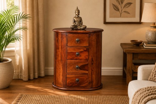 Beamy four drawer sheesham  chest of drawer 