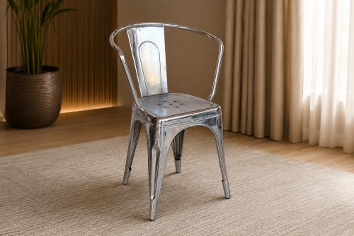  Molding metal Silver finish chair