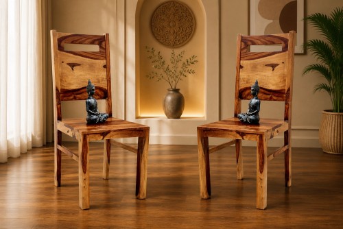 Pair of Glaring sheesham wood chair
