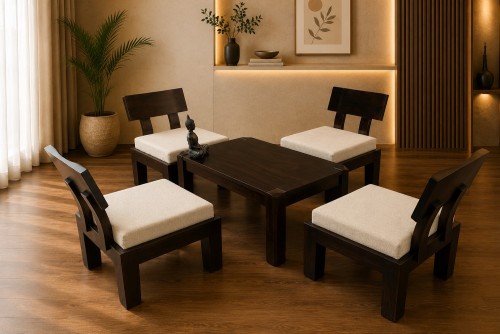 Set of Classy Coffee Table With Classy Chairs