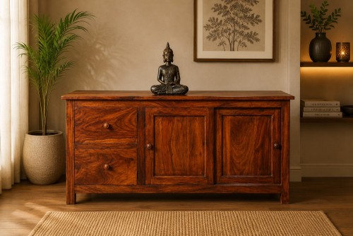 Combo slider two drawers side board