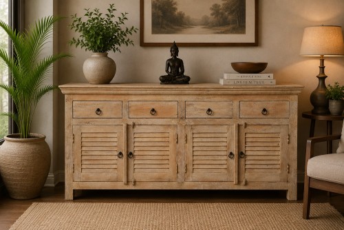 Sutter four drawer two door side board