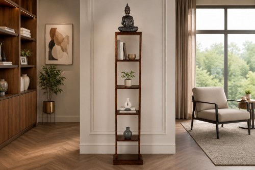  Striped spline walnut finish rack