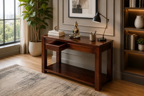 Neoteric console cum study table with bottom self