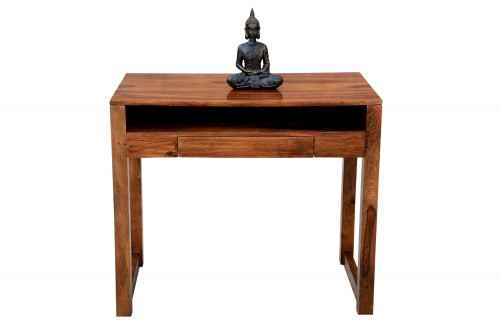 Recto classic one drawer teak finish study table