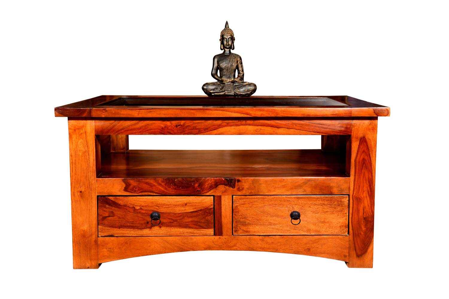 Buy Mint two drawer teak finish coffee table | Living Room ...