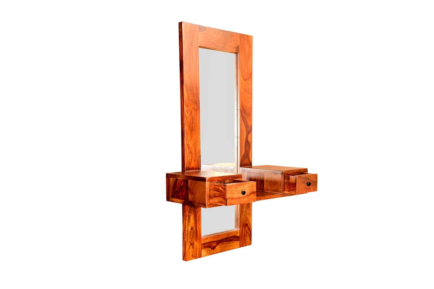 Buy Wall hanging two drawers mirror dressing table | Bed ...