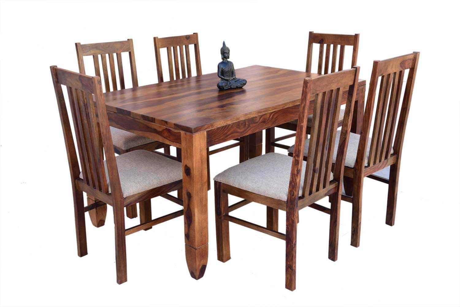 Buy 6-Seater pencil dining table with Upholstery chair | Dining Room, 6