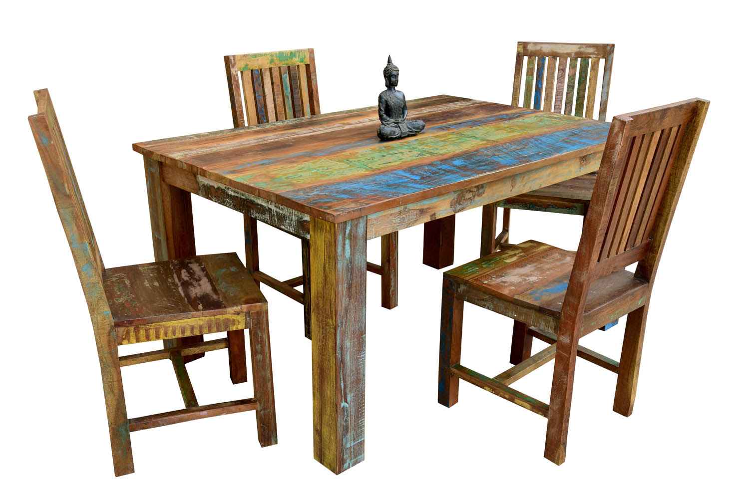Buy Nolan reclaimed 4 seater wooden dining table | Dining Room, 4