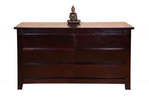 Alaca walnut finish chest of drawer