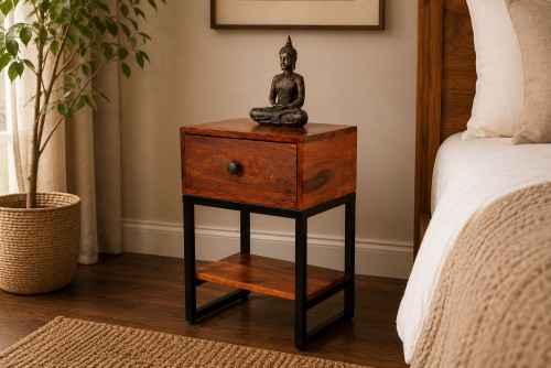 Earl one drawer bottom shelf  Bedside