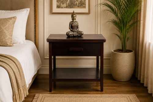 Vernal One drawer bottom shelf Bedside